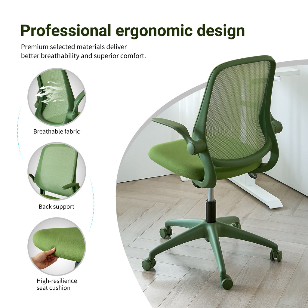 Colorful Ergonomic Office Chair with Flip-Up Armrests