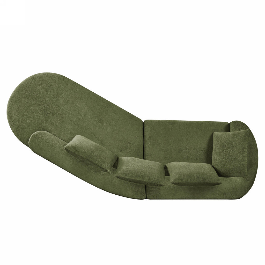 116' Modern Curved Sectional Sofa for Living Room
