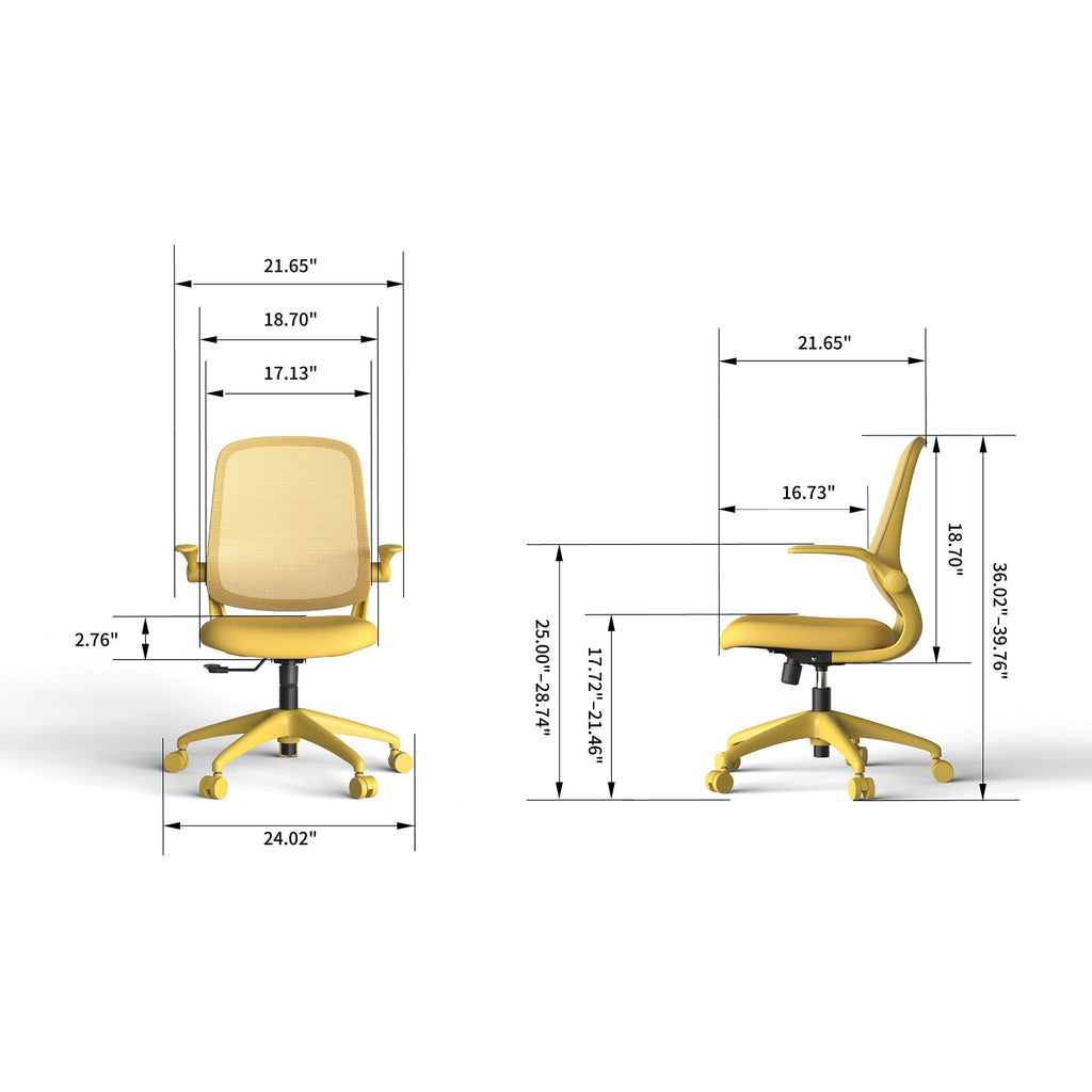 Colorful Ergonomic Office Chair with Flip-Up Armrests