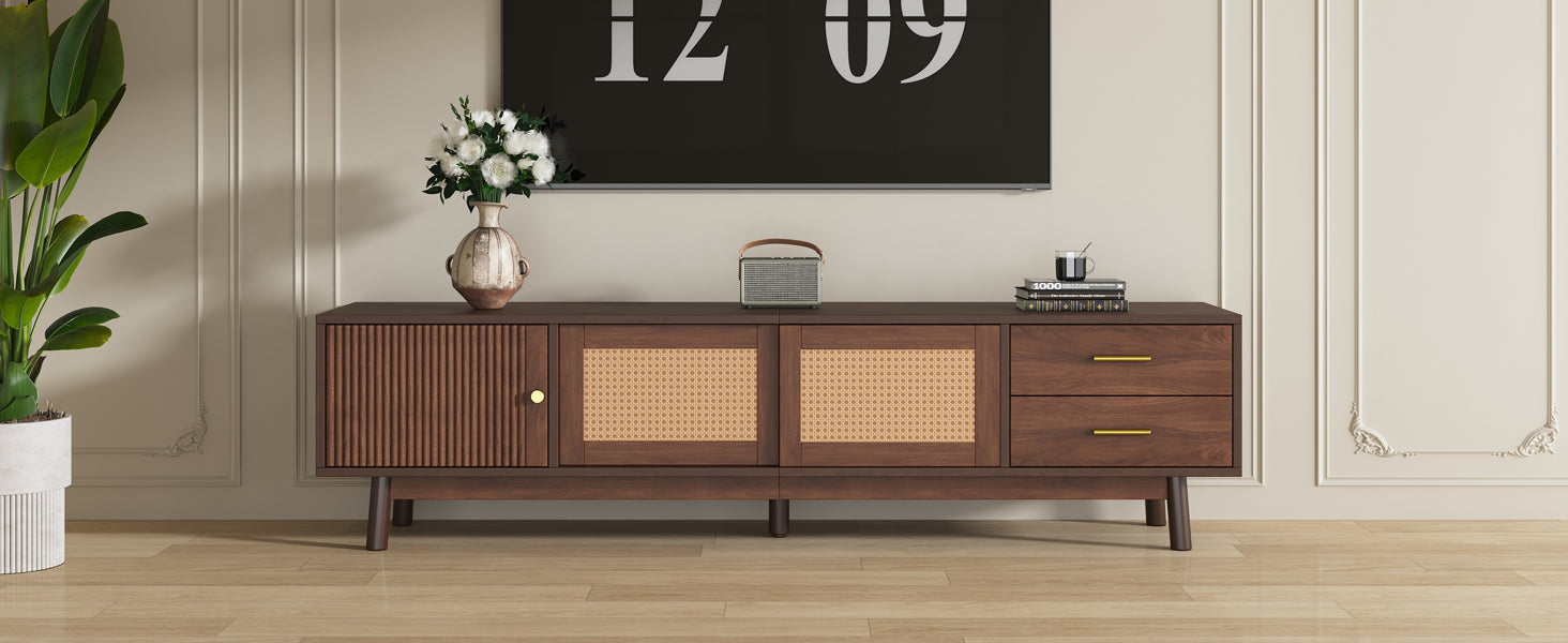 Mid Century Modern TV Stand for 80' TVs
