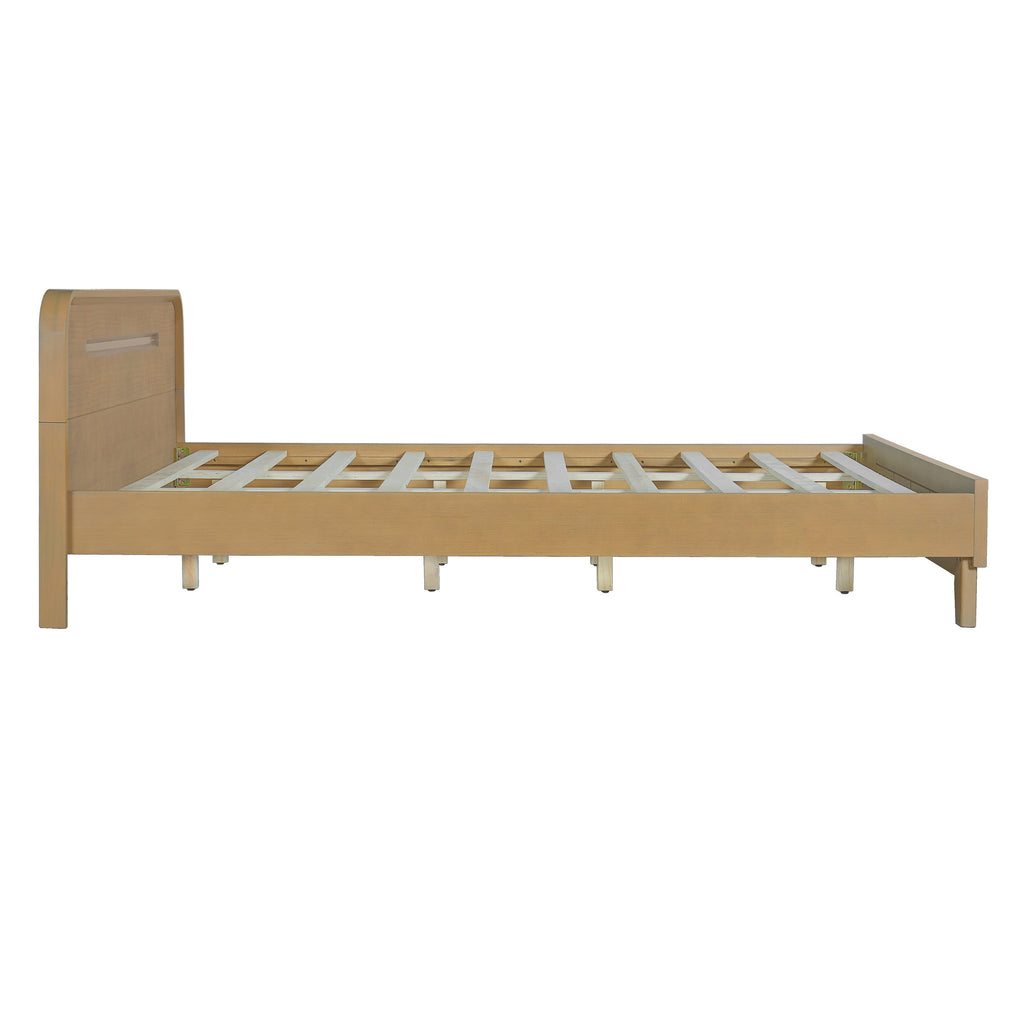 Pine Solid Wood Queen Size Bed