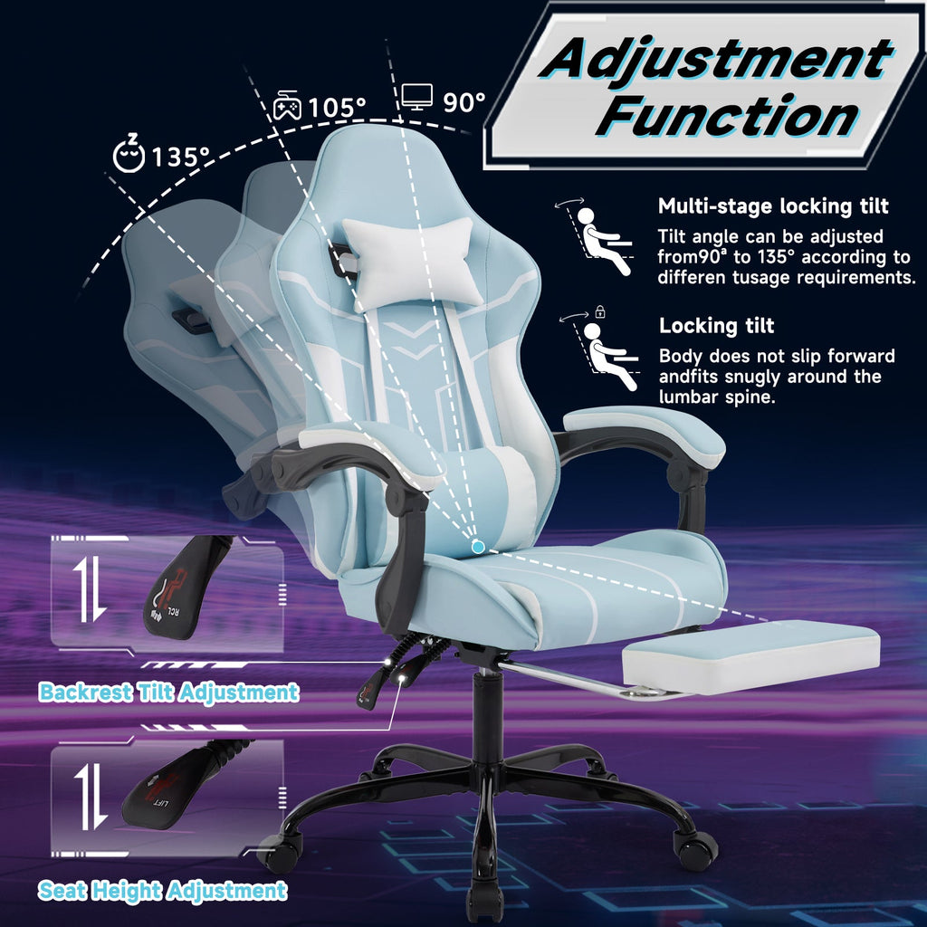 Gaming chair Computer chair Ergonomic chair footrest Office chair lumbarbackrest