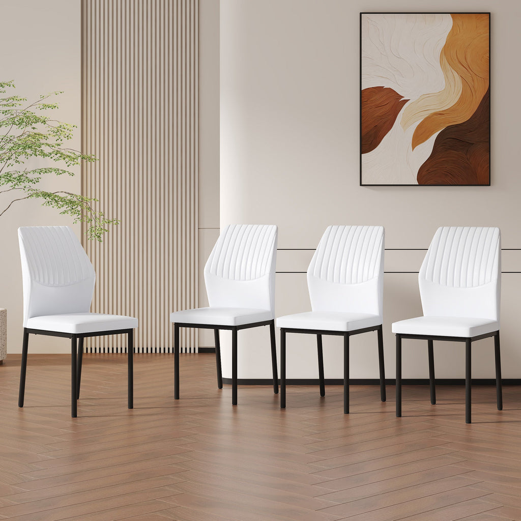 Modern PU Leather Dining Chairs Set of 4