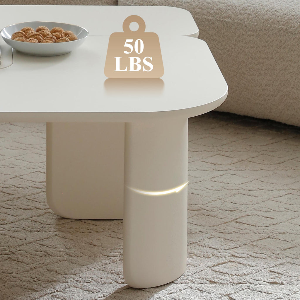 35.43' L-Shape Modern Coffee Table