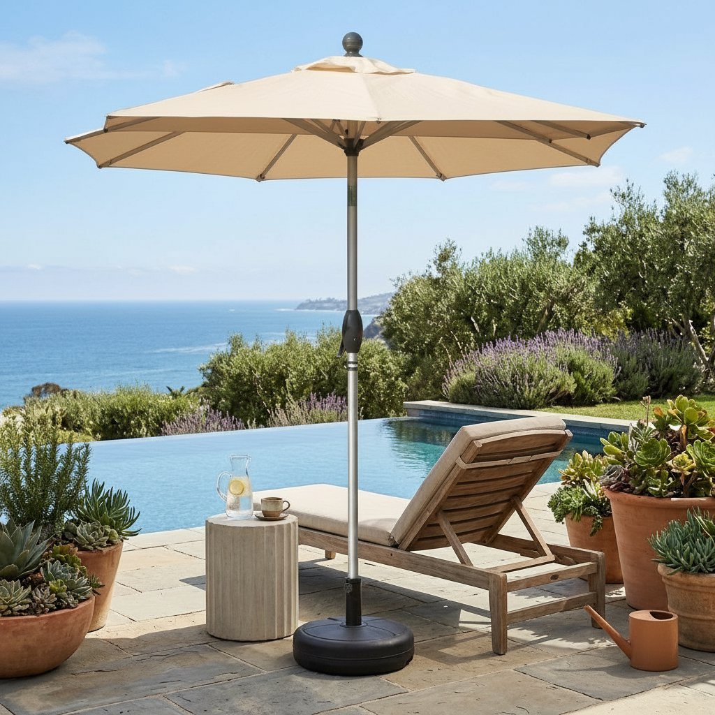 10ft Rectangle Patio Umbrella with Crank Lift and Tilt Function (Base Not Included)