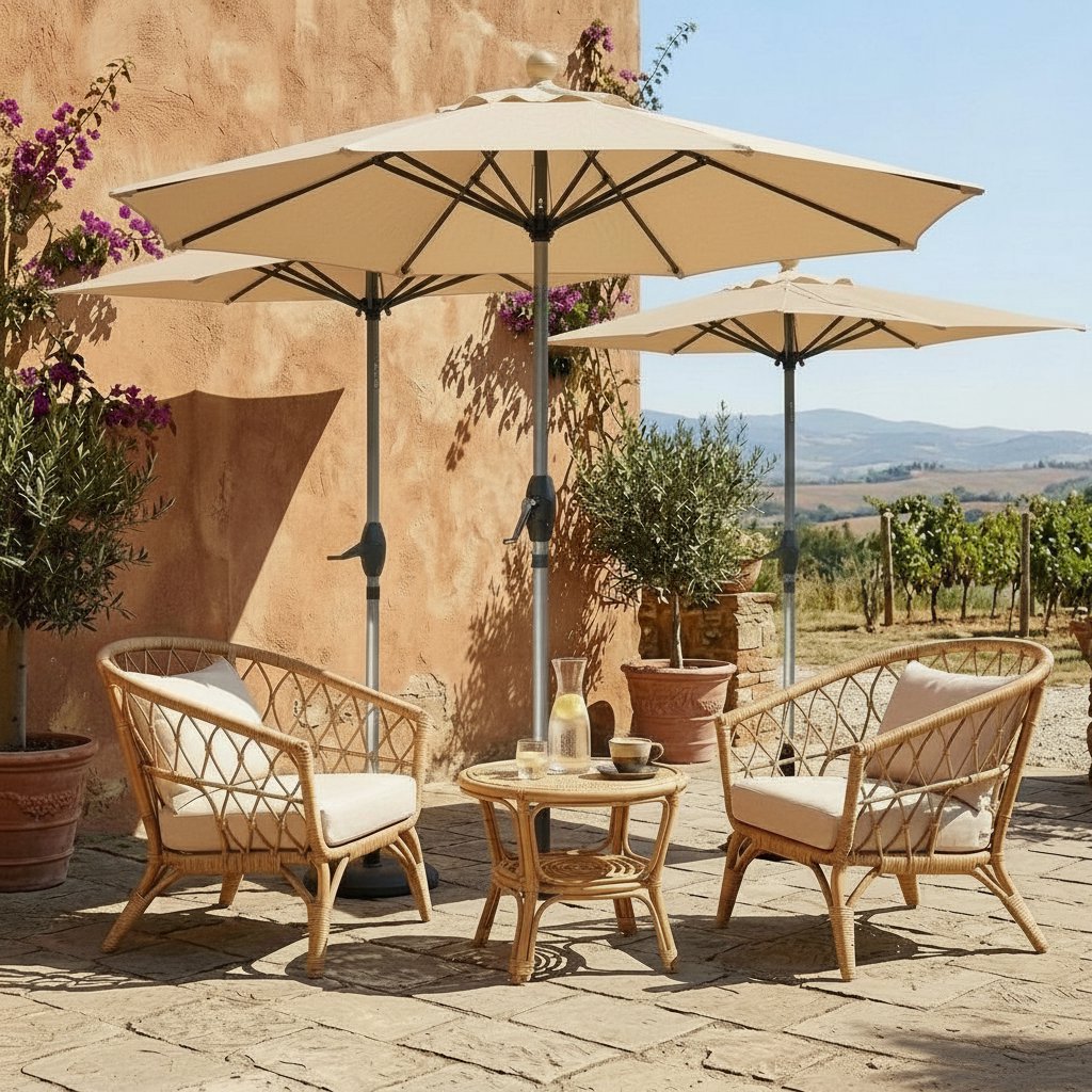 10ft Rectangle Patio Umbrella with Crank Lift and Tilt Function (Base Not Included)