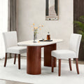 Firmoz Modern High-Back Dining Chairs with Rubberwood Legs